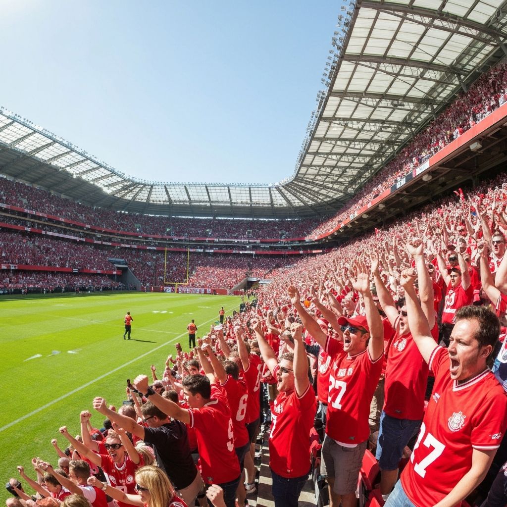Happy Sports Fans Celebrating